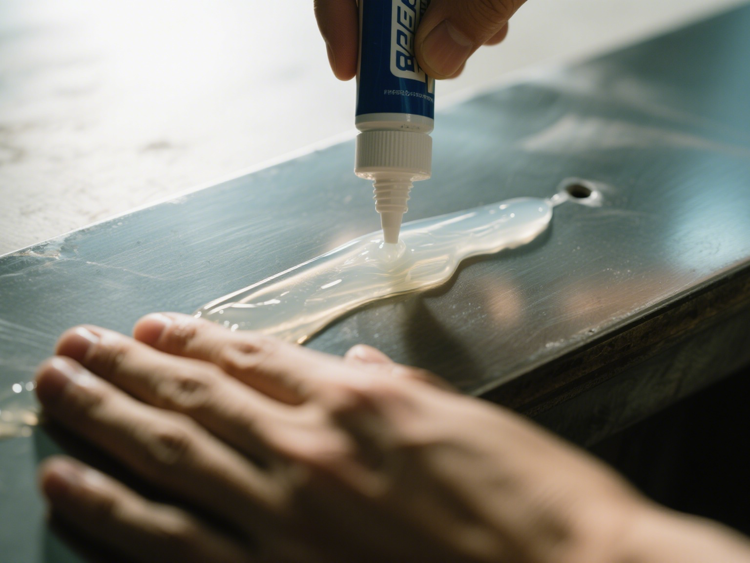 super glue on metal