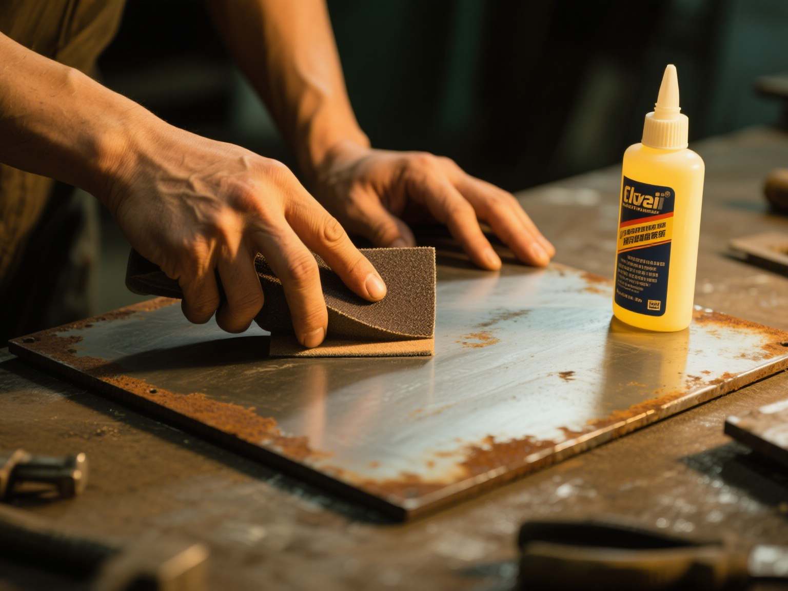 super glue on wood