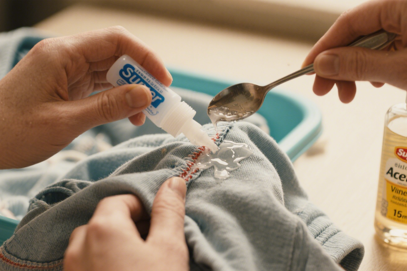 removing glue stain from fabric
